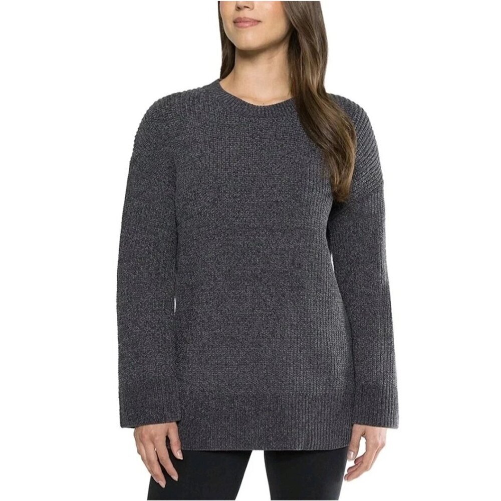 Matty M The Chenille Crew Neck Sweater Gray Women's Size L N0014